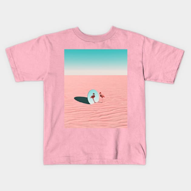 Pink Sand Kids T-Shirt by NineSidedShape